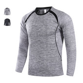Vyriška laisvalaikio sportinė palaidinė ilgomis rankovėmis apvaliu kaklu