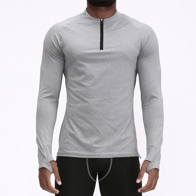 Sportiska vīriešu blūze no ātri žūstoša auduma ar rāvējslēdzēju