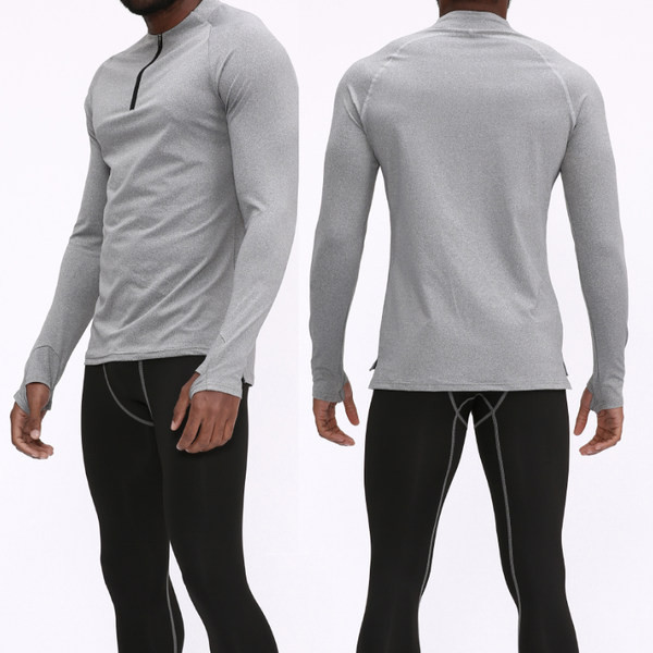 Sportiska vīriešu blūze no ātri žūstoša auduma ar rāvējslēdzēju