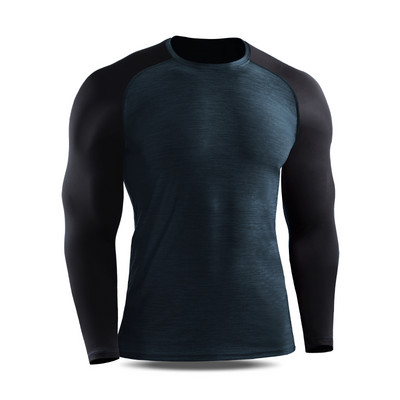 Sportiska vīriešu blūze ar garām piedurknēm piemērota fitnesam