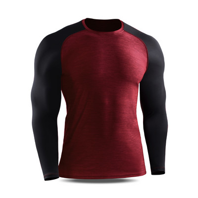 Sportiska vīriešu blūze ar garām piedurknēm piemērota fitnesam