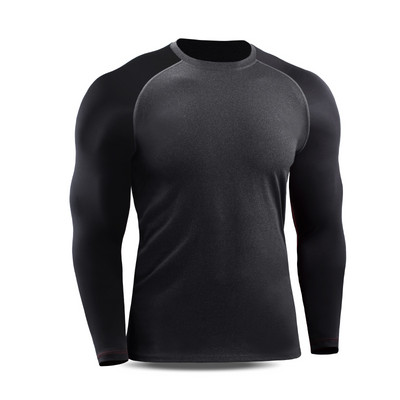 Sportiska vīriešu blūze ar garām piedurknēm piemērota fitnesam