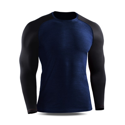 Sportiska vīriešu blūze ar garām piedurknēm piemērota fitnesam