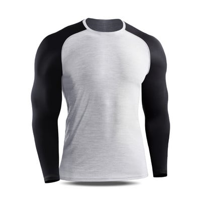 Sportiska vīriešu blūze ar garām piedurknēm piemērota fitnesam