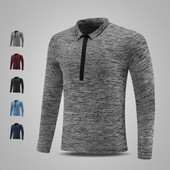 Vīriešu sporta blūze no ātri žūstoša auduma ar rāvējslēdzēju