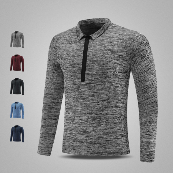 Vīriešu sporta blūze no ātri žūstoša auduma ar rāvējslēdzēju