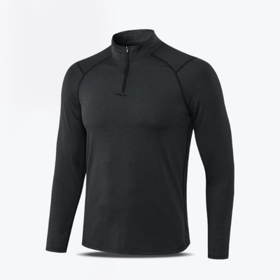 Téli férfi blúz hosszú ujjú egyszínű mintával