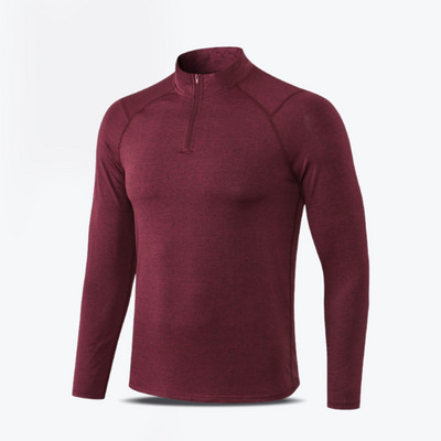 Téli férfi blúz hosszú ujjú egyszínű mintával