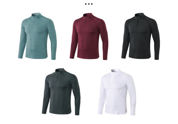 Téli férfi blúz hosszú ujjú egyszínű mintával