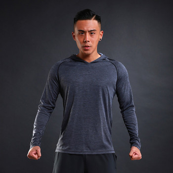 Ανδρικό αθλητικό μοντέλο μπλούζα με κουκούλα