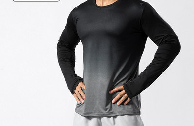 Sportiska vīriešu blūze ar garām piedurknēm un zaigojošās krāsās