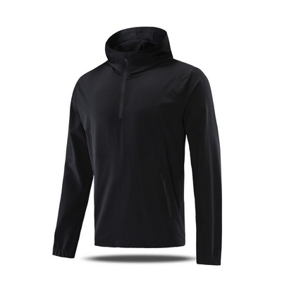 Ανδρική αθλητική μπλούζα με κουκούλα και φερμουάρ