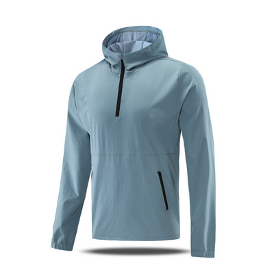 Ανδρική αθλητική μπλούζα με κουκούλα και φερμουάρ