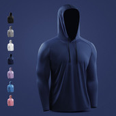 Αθλητική ανδρική μπλούζα με κουκούλα - πολλά χρώματα