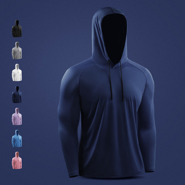 Αθλητική ανδρική μπλούζα με κουκούλα - πολλά χρώματα