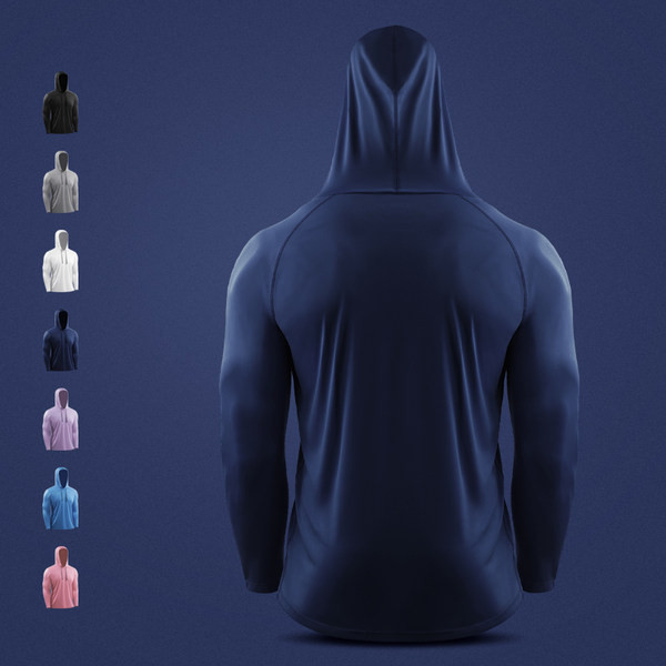 Αθλητική ανδρική μπλούζα με κουκούλα - πολλά χρώματα