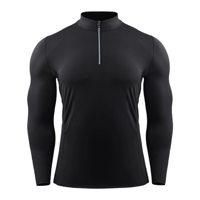 Testhezálló férfi sportblúz cipzárral