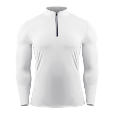 Testhezálló férfi sportblúz cipzárral