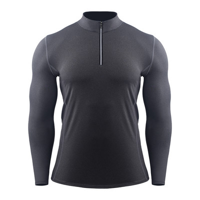 Testhezálló férfi sportblúz cipzárral