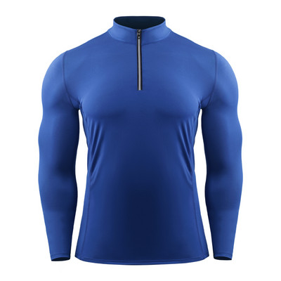 Testhezálló férfi sportblúz cipzárral