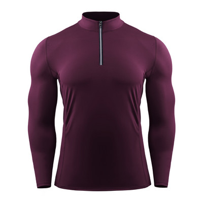 Testhezálló férfi sportblúz cipzárral