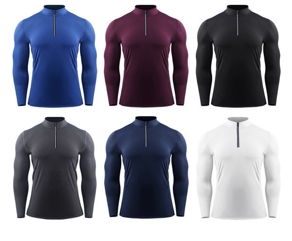 Testhezálló férfi sportblúz cipzárral