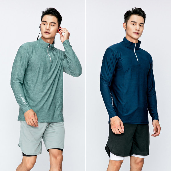 Sportiska vīriešu blūze ar garām piedurknēm un rāvējslēdzēju