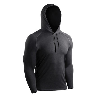 Мъжка спортна блуза с дълъг ръкав и връзки