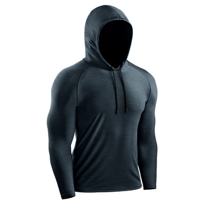 Мъжка спортна блуза с дълъг ръкав и връзки