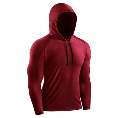 Мъжка спортна блуза с дълъг ръкав и връзки