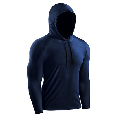 Мъжка спортна блуза с дълъг ръкав и връзки