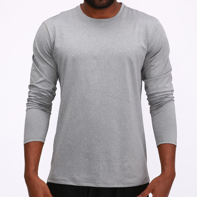 Vīriešu vienkrāsaina blūze ar garām piedurknēm