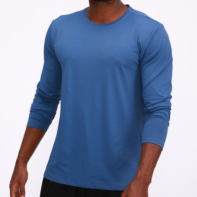 Vīriešu vienkrāsaina blūze ar garām piedurknēm