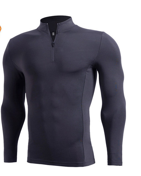 Testhezálló, párnázott férfi cipzáras blúz