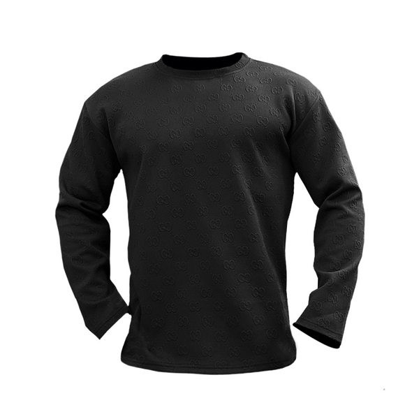 Sportos férfi blúz kerek nyakkivágással és mintával