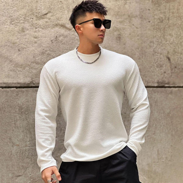 Ikdienas vīriešu blūze - ar garām piedurknēm