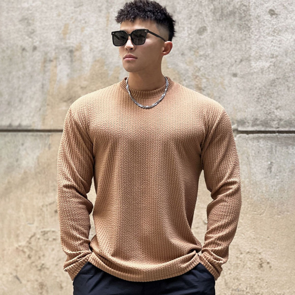 Ikdienas vīriešu blūze - ar garām piedurknēm