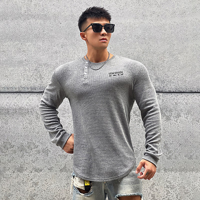 Мъжка блуза с копчета и надпис