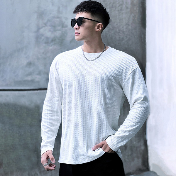 Vīriešu vienkrāsaina brīva blūze, kas piemērota sportam