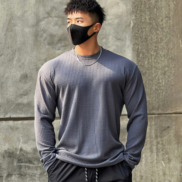 Vienkrāsainas vīriešu blūzes ikdienas modelis