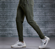 Спортен модел мъжки панталони с връзки и джоб с цип бързосъхнещи