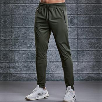 Спортен модел мъжки панталони с връзки и джоб с цип бързосъхнещи