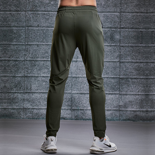 Спортен модел мъжки панталони с връзки и джоб с цип бързосъхнещи