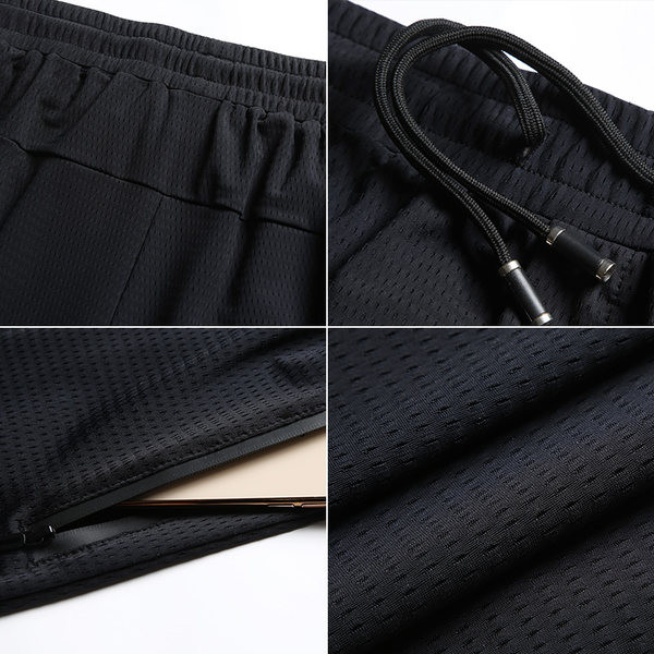 Vīriešu sporta bikses - ar kabatu un šņorēm