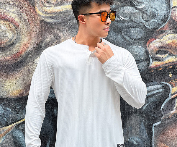 Vīriešu ikdienas sporta blūze ar garām piedurknēm