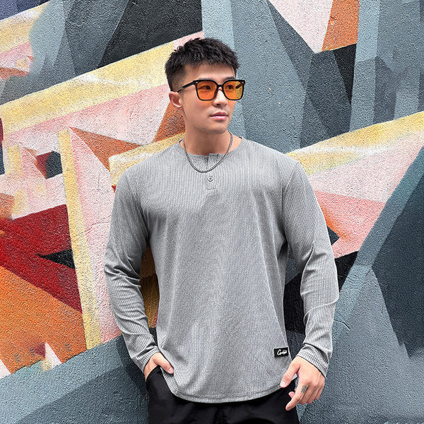 Vīriešu ikdienas sporta blūze ar garām piedurknēm