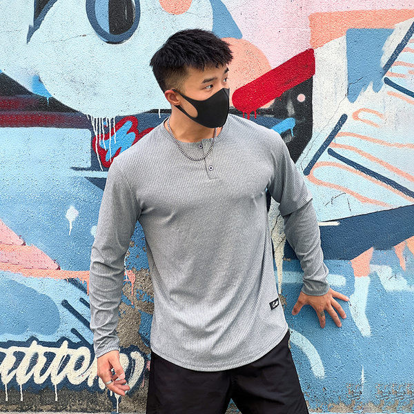 Vīriešu ikdienas sporta blūze ar garām piedurknēm