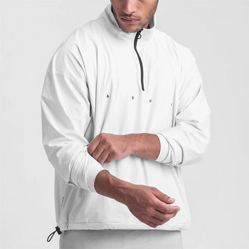 Ανδρική μπλούζα φαρδύ μοντέλο με φερμουάρ