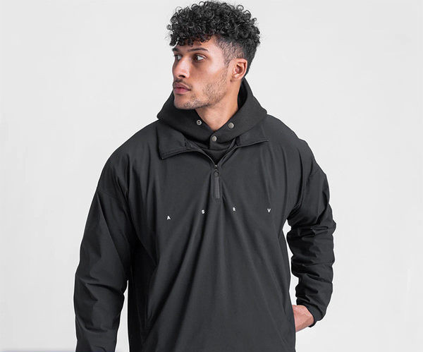 Vīriešu blūzes plats modelis ar rāvējslēdzēju