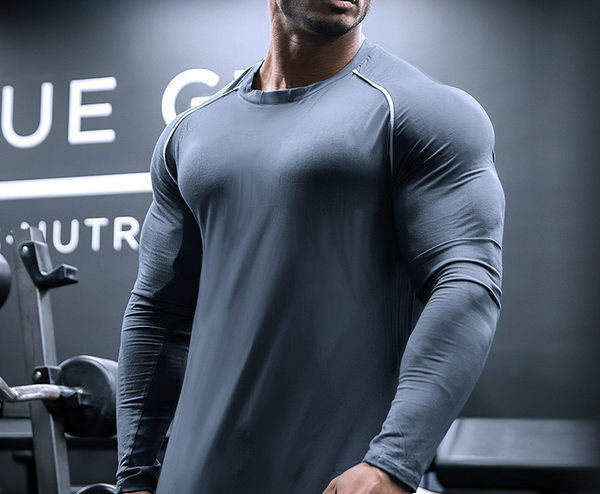 Sportiska vīriešu blūze ar garām piedurknēm